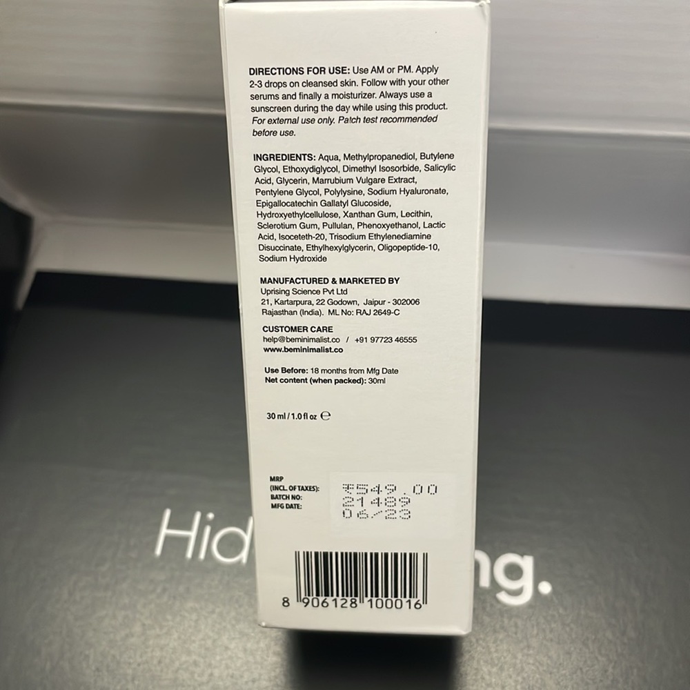 Minimalist 2% Salicylic Acid Face Serum
For Blackheads & Whiteheads | 30ml | NWT - Picture 14 of 15